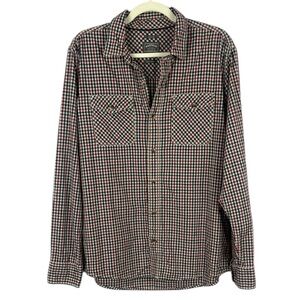 Fat Face Red and Blue Plaid Casual Buttoned Down Slim Fit Men's Shirt Size Large